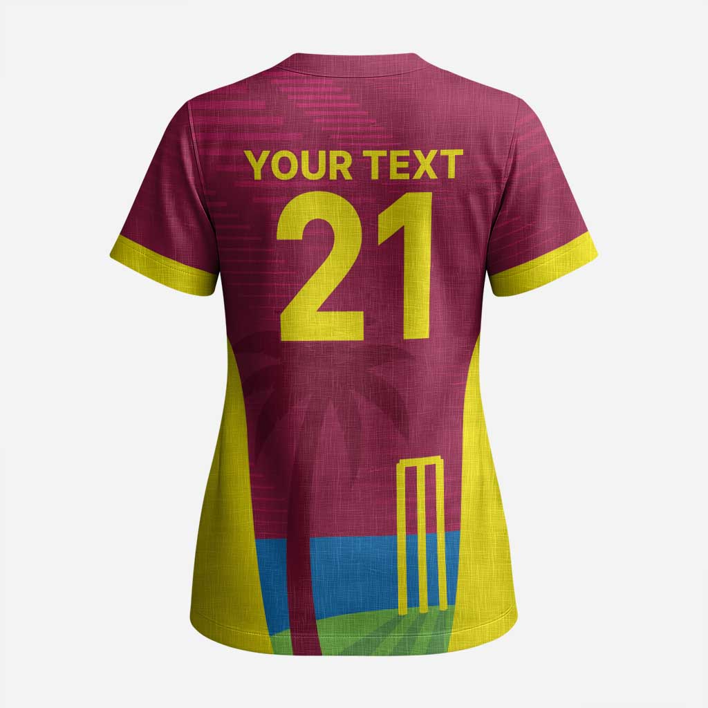 Custom West Indies Cricket Spirit 2026 Scrub Top World T20 Edition - Wonder Print Shop