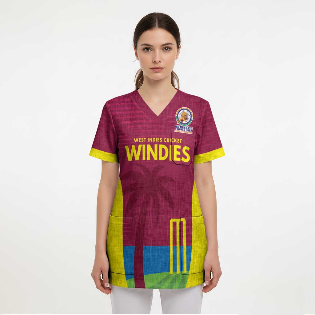 Custom West Indies Cricket Spirit 2026 Scrub Top World T20 Edition - Wonder Print Shop