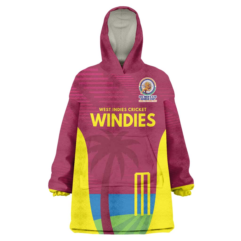 Custom West Indies Cricket Spirit 2026 Wearable Blanket Hoodie World T20 Edition - Wonder Print Shop