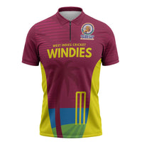 Custom West Indies Cricket Spirit 2026 Zipper Polo Shirt World T20 Edition - Wonder Print Shop