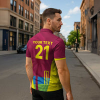 Custom West Indies Cricket Spirit 2026 Zipper Polo Shirt World T20 Edition - Wonder Print Shop