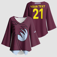 Custom West Indies 1999 Retro Kimono Sleeve Blouse Classic Champion Vintage - Wonder Print Shop