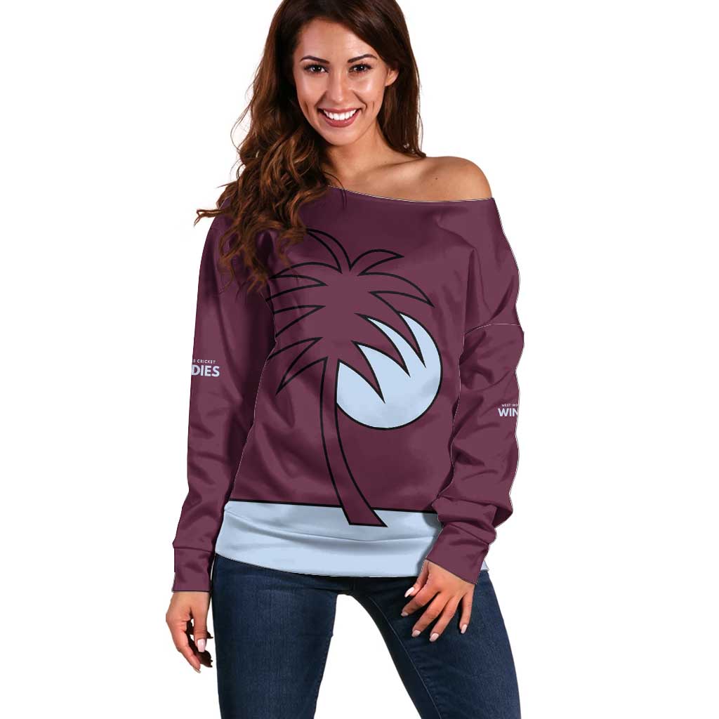 Custom West Indies 1999 Retro Off Shoulder Sweater Classic Champion Vintage - Wonder Print Shop