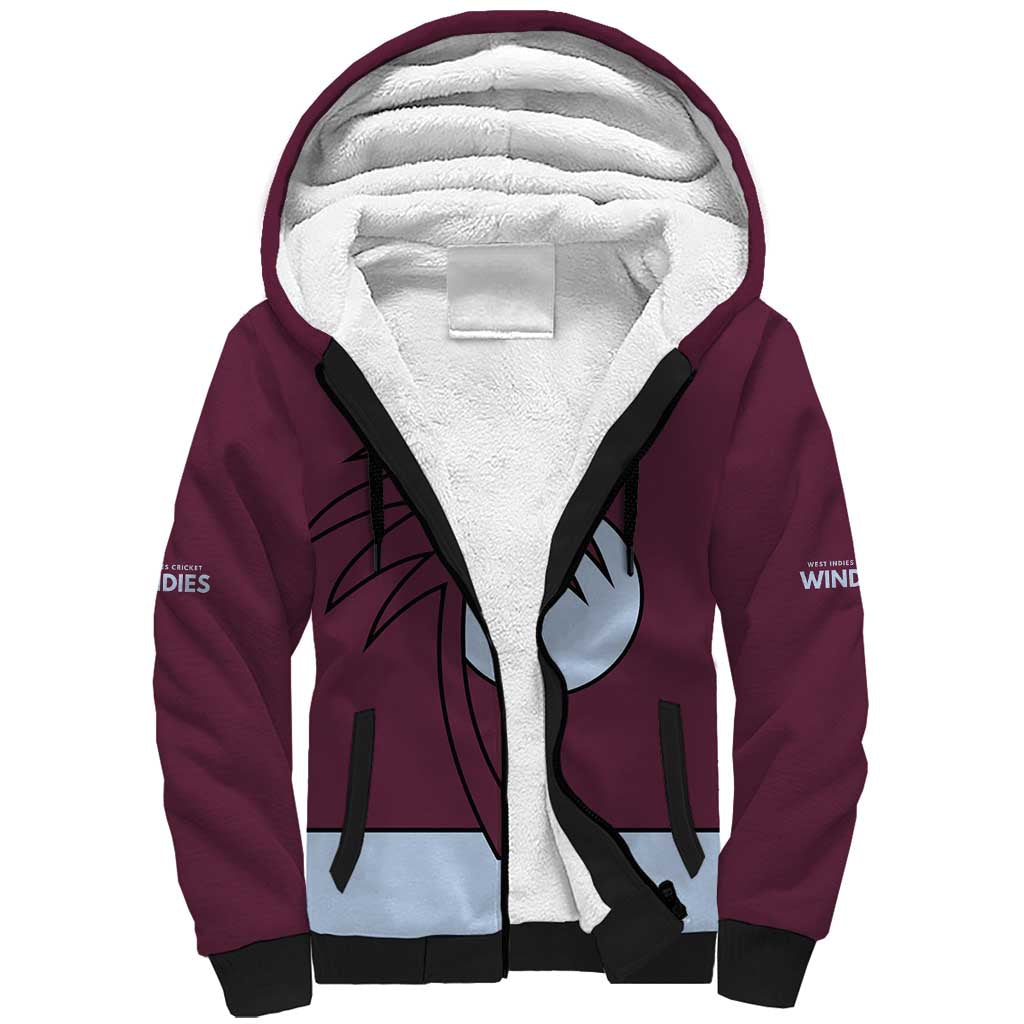 Custom West Indies 1999 Retro Sherpa Hoodie Classic Champion Vintage - Wonder Print Shop