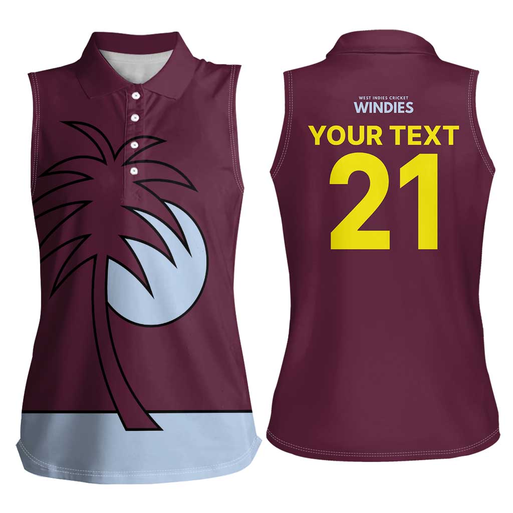 Custom West Indies 1999 Retro Women Sleeveless Polo Shirt Classic Champion Vintage - Wonder Print Shop