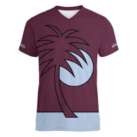 Custom West Indies 1999 Retro Women V-Neck T-Shirt Classic Champion Vintage - Wonder Print Shop