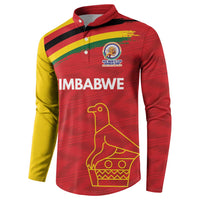 Custom Zimbabwe Cricket Spirit 2026 Button Sweatshirt World T20 Edition - Wonder Print Shop