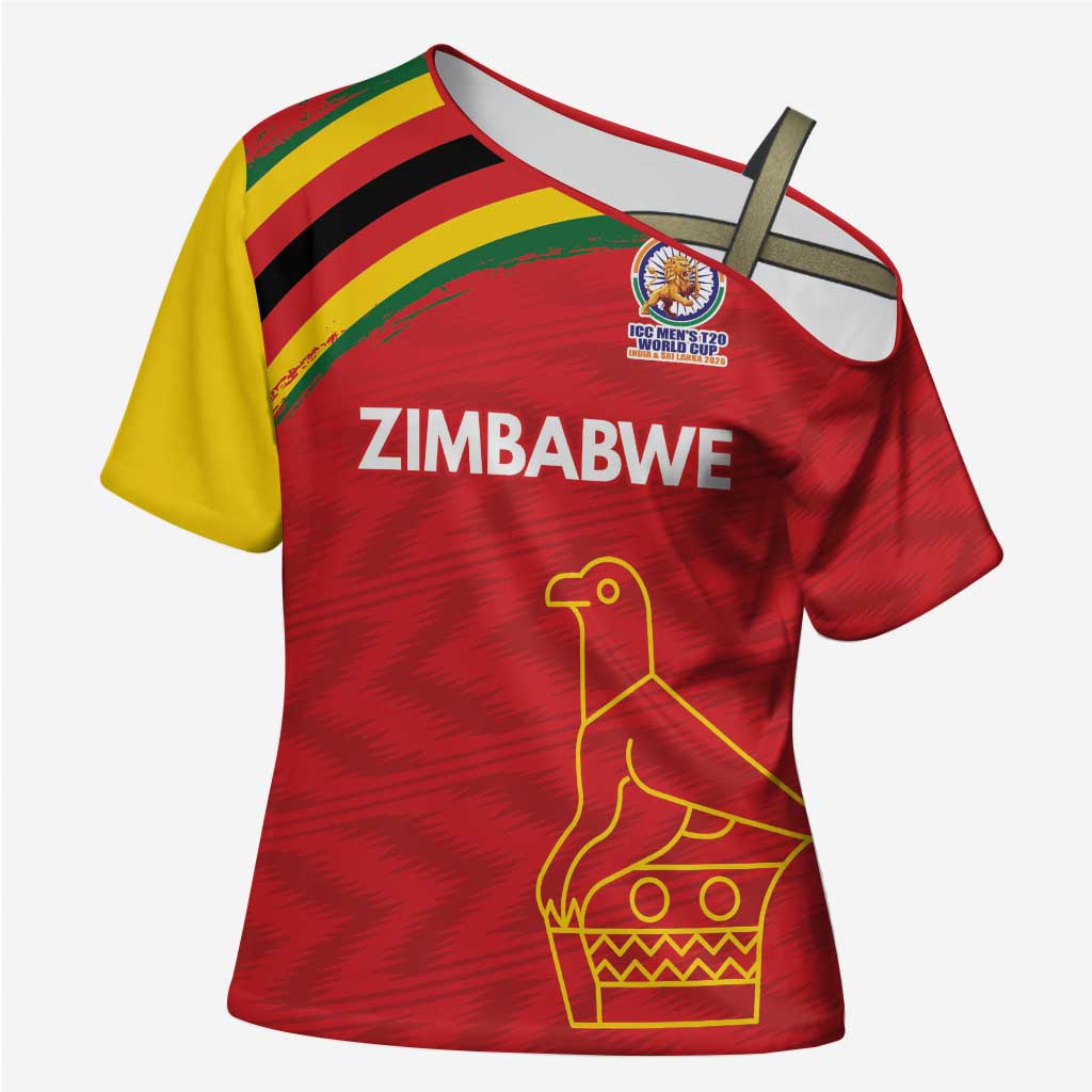 Custom Zimbabwe Cricket Spirit 2026 Cross Shoulder Shirt World T20 Edition - Wonder Print Shop