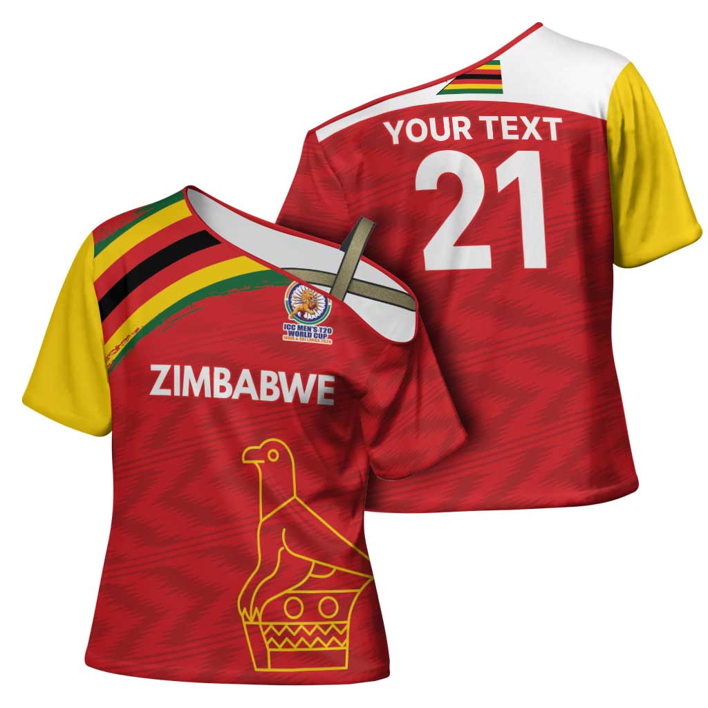 Custom Zimbabwe Cricket Spirit 2026 Cross Shoulder Shirt World T20 Edition - Wonder Print Shop