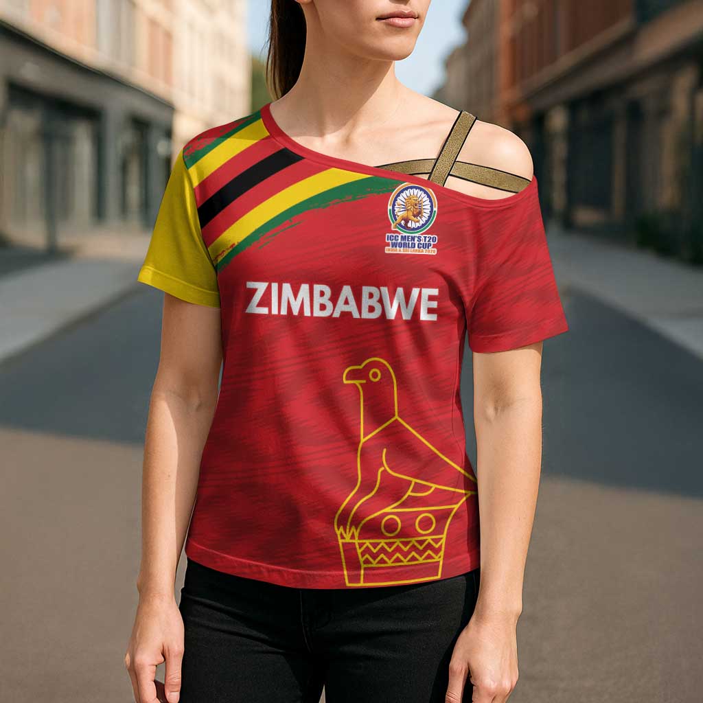 Custom Zimbabwe Cricket Spirit 2026 Cross Shoulder Shirt World T20 Edition - Wonder Print Shop