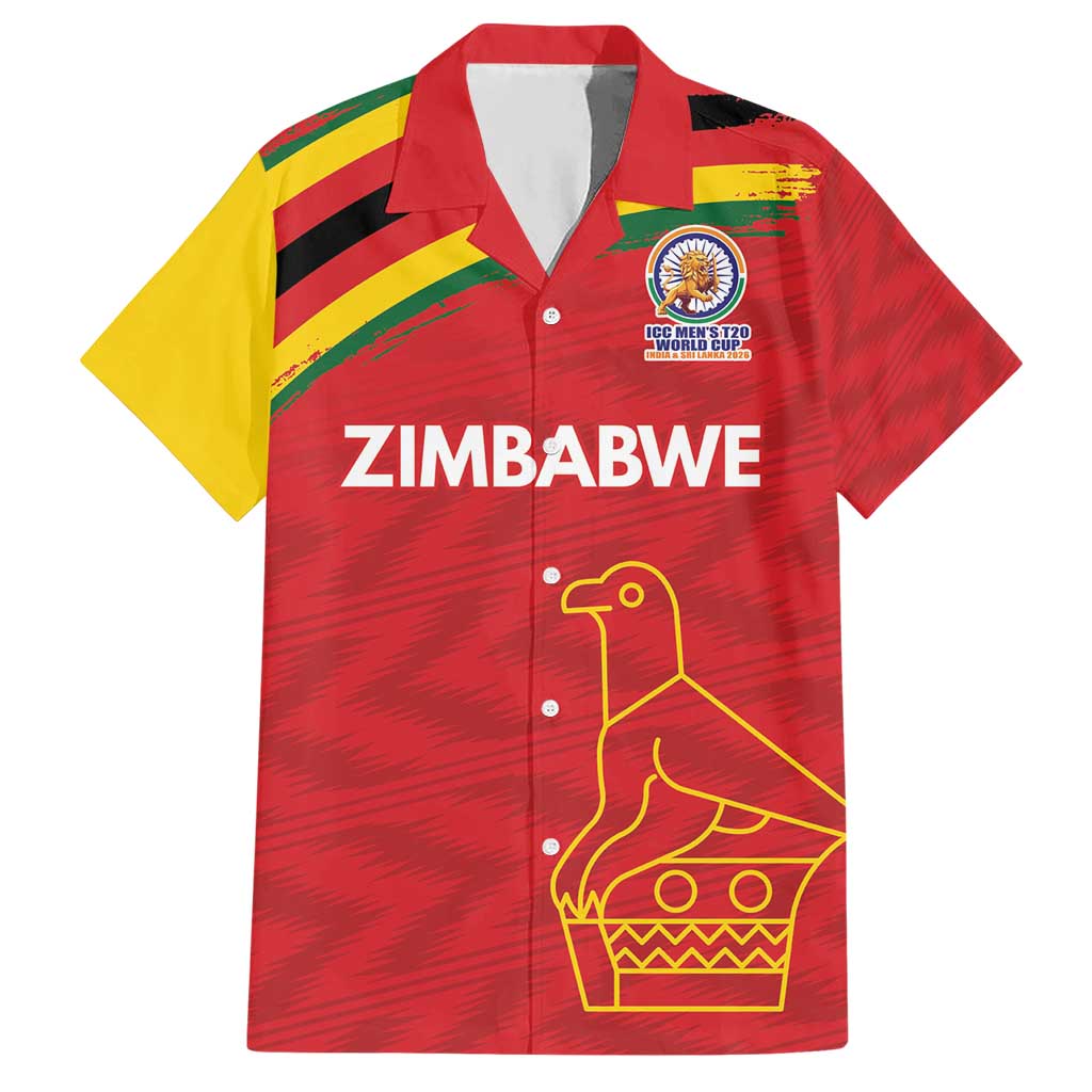 Custom Zimbabwe Cricket Spirit 2026 Hawaiian Shirt World T20 Edition - Wonder Print Shop