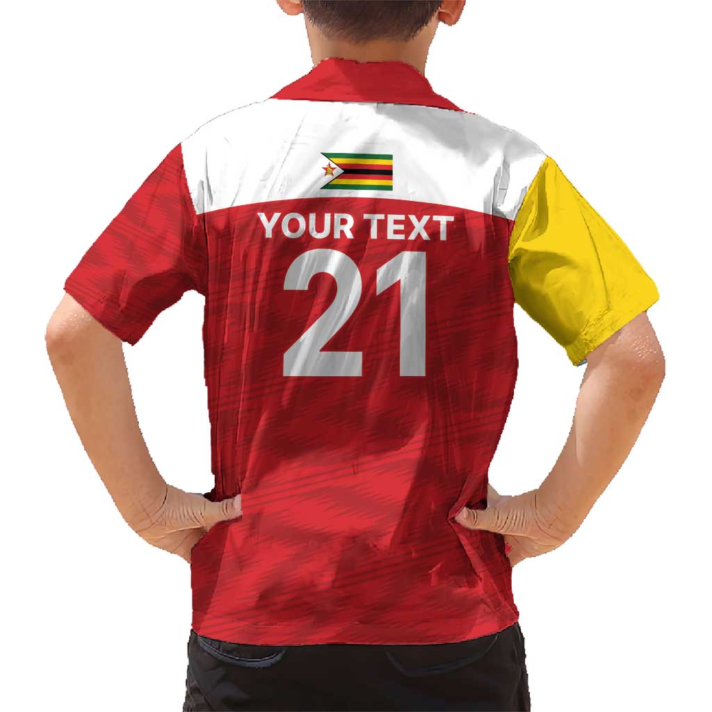 Custom Zimbabwe Cricket Spirit 2026 Kid Hawaiian Shirt World T20 Edition - Wonder Print Shop