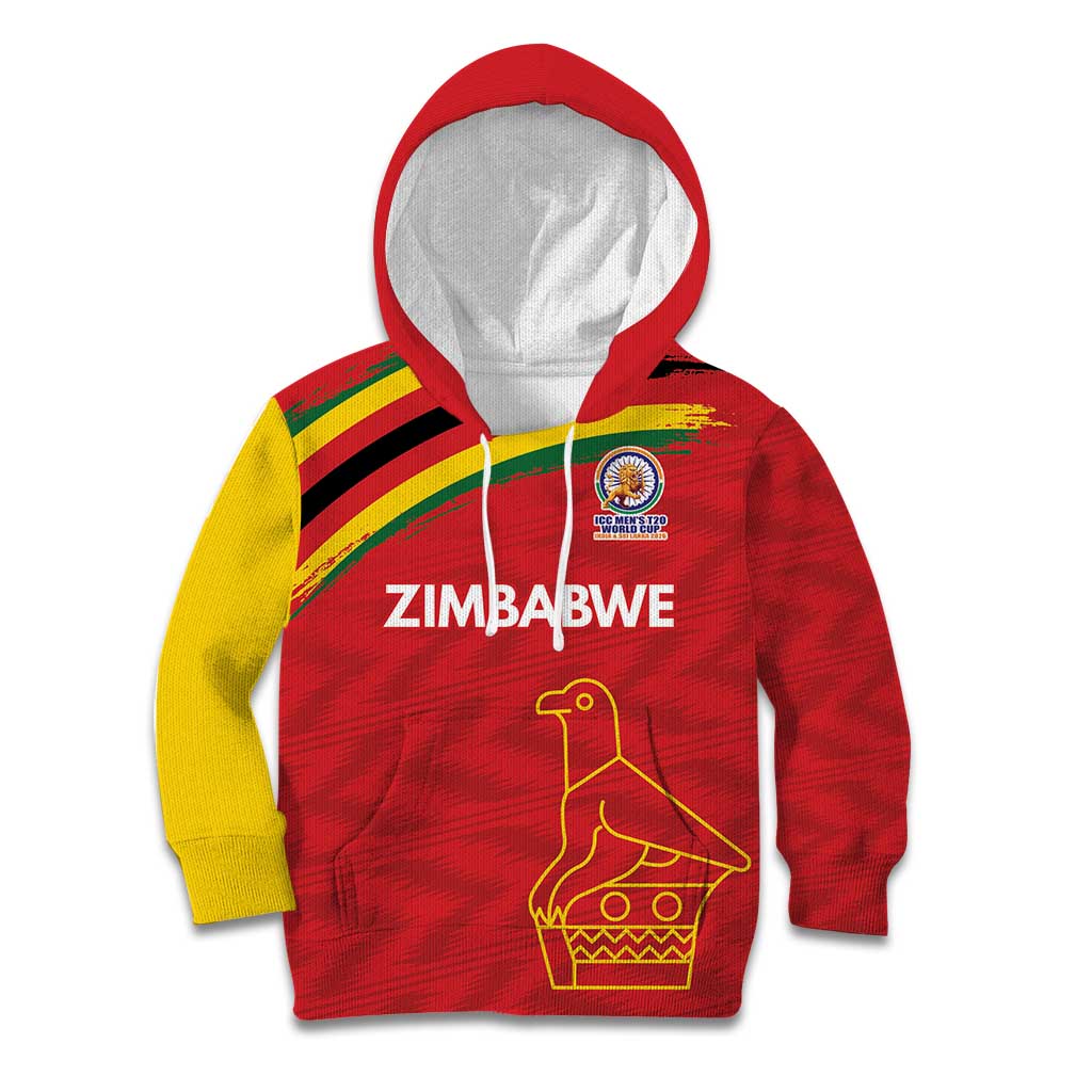 Custom Zimbabwe Cricket Spirit 2026 Kid Hoodie World T20 Edition - Wonder Print Shop