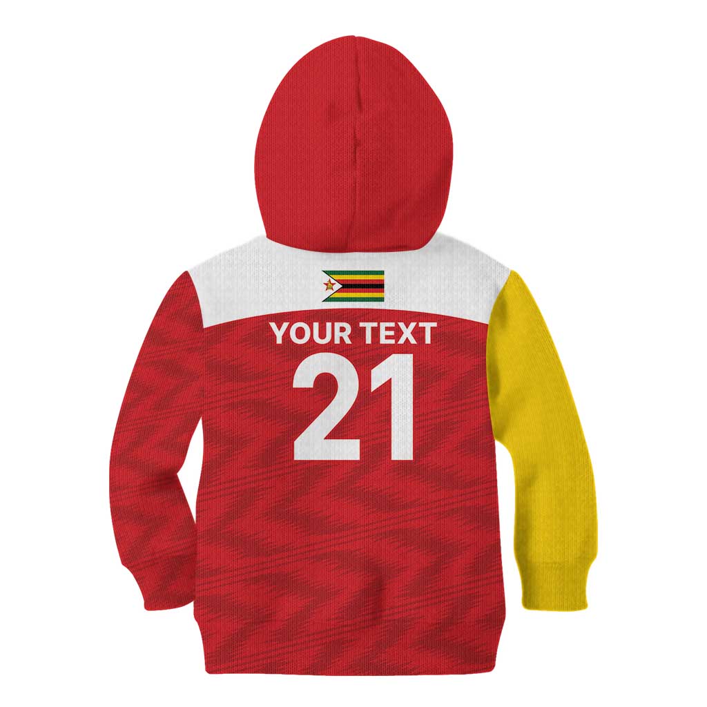 Custom Zimbabwe Cricket Spirit 2026 Kid Hoodie World T20 Edition - Wonder Print Shop