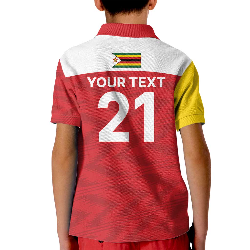 Custom Zimbabwe Cricket Spirit 2026 Kid Polo Shirt World T20 Edition - Wonder Print Shop