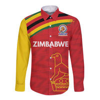 Custom Zimbabwe Cricket Spirit 2026 Long Sleeve Button Shirt World T20 Edition - Wonder Print Shop