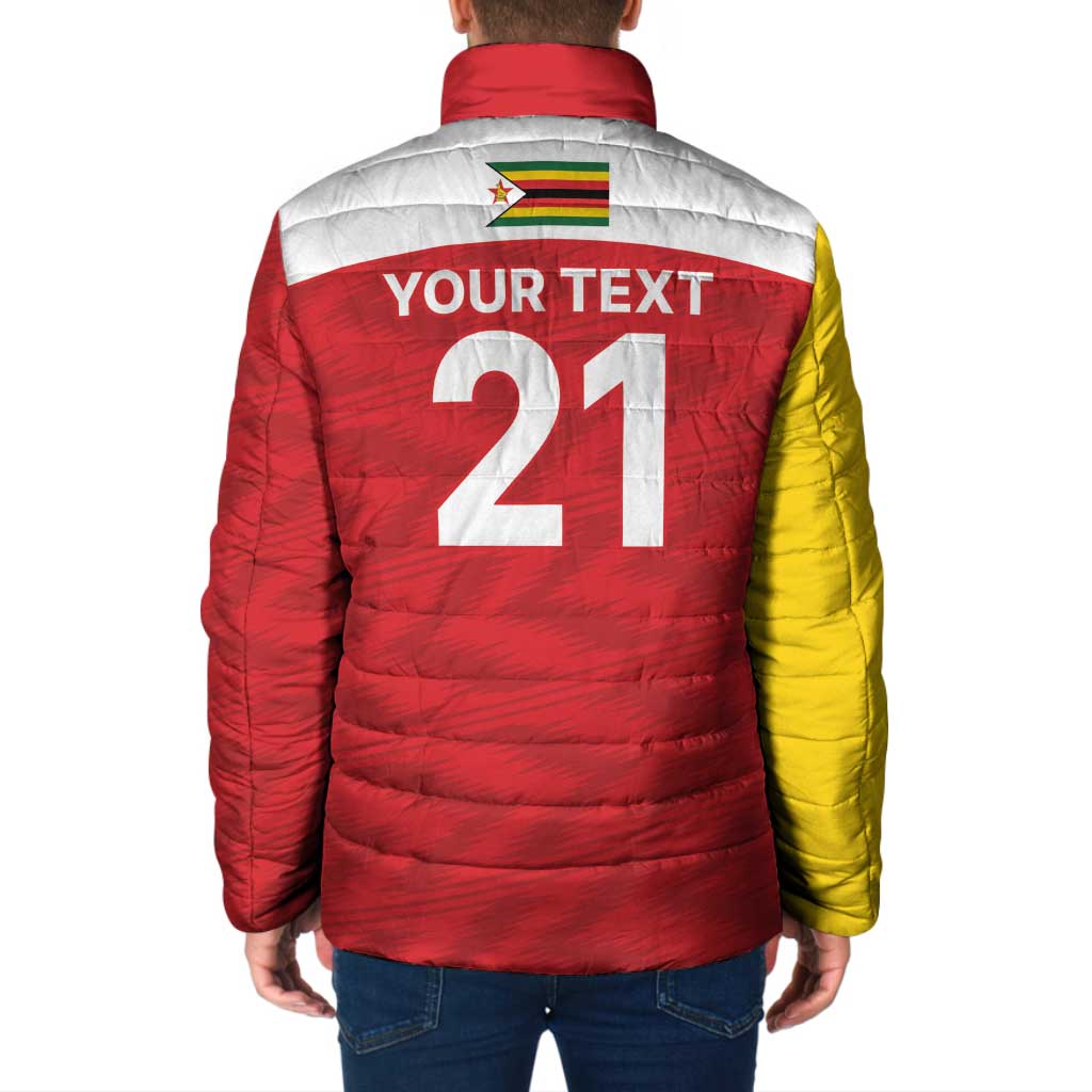 Custom Zimbabwe Cricket Spirit 2026 Padded Jacket World T20 Edition - Wonder Print Shop