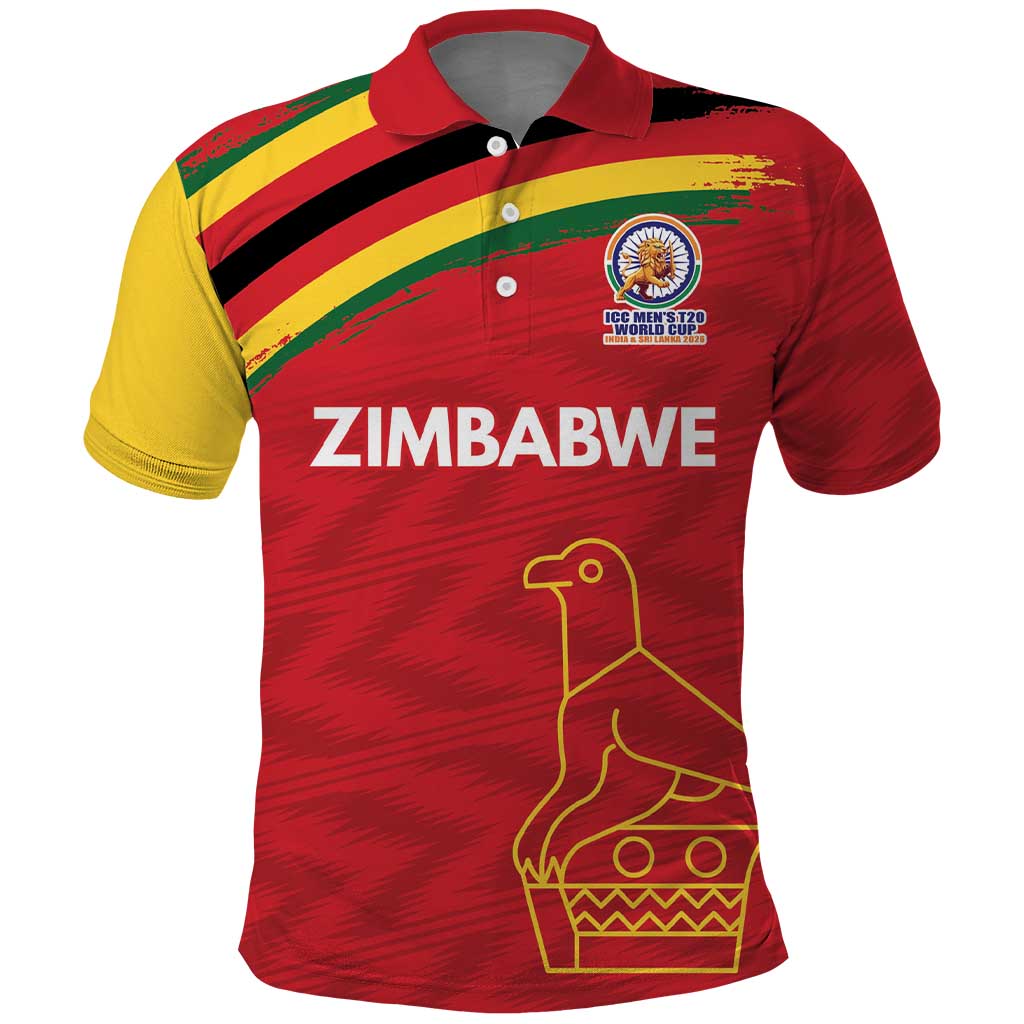 Custom Zimbabwe Cricket Spirit 2026 Polo Shirt World T20 Edition - Wonder Print Shop