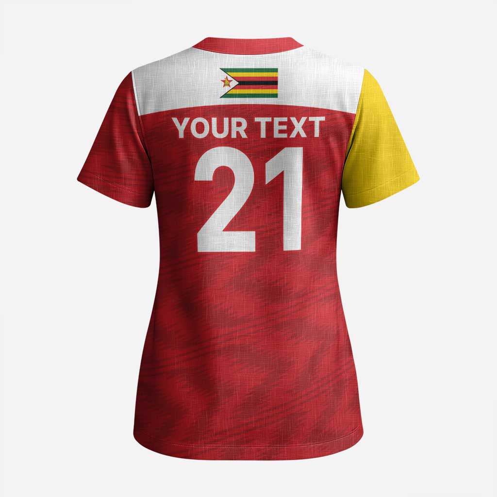 Custom Zimbabwe Cricket Spirit 2026 Scrub Top World T20 Edition - Wonder Print Shop