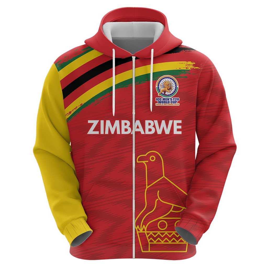 Custom Zimbabwe Cricket Spirit 2026 Zip Hoodie World T20 Edition - Wonder Print Shop