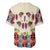 Papua Batik Motif Bird Of Paradise and Native Papuan Shield Baseball Jersey LT9 - Wonder Print Shop