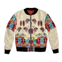 Papua Batik Motif Bird Of Paradise and Native Papuan Shield Bomber Jacket LT9 - Wonder Print Shop