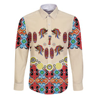 Papua Batik Motif Bird Of Paradise and Native Papuan Shield Family Matching Short Sleeve Bodycon Dress and Hawaiian Shirt - Wonder Print Shop