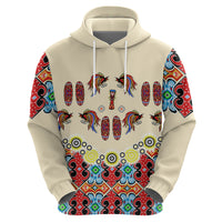 Papua Batik Motif Bird Of Paradise and Native Papuan Shield Hoodie - Wonder Print Shop