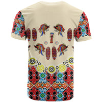 Papua Batik Motif Bird Of Paradise and Native Papuan Shield T Shirt - Wonder Print Shop