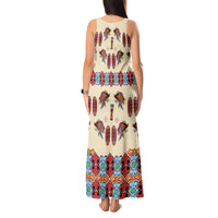 Papua Batik Motif Bird Of Paradise and Native Papuan Shield Tank Maxi Dress - Wonder Print Shop