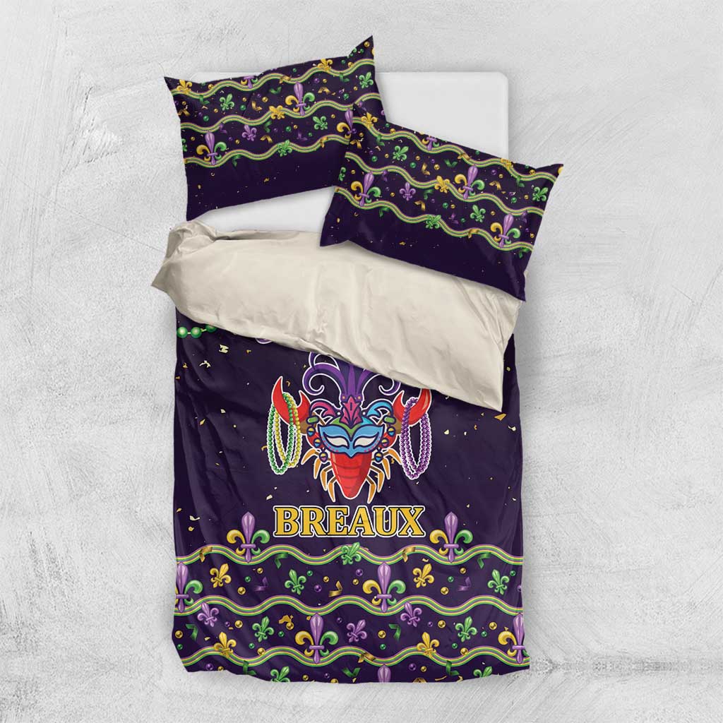 Come At Me Breaux Crawfish Beads Bedding Set Mardi Gras Carnival