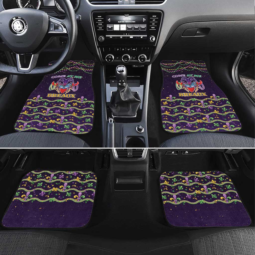 Come At Me Breaux Crawfish Beads Car Mats Mardi Gras Carnival
