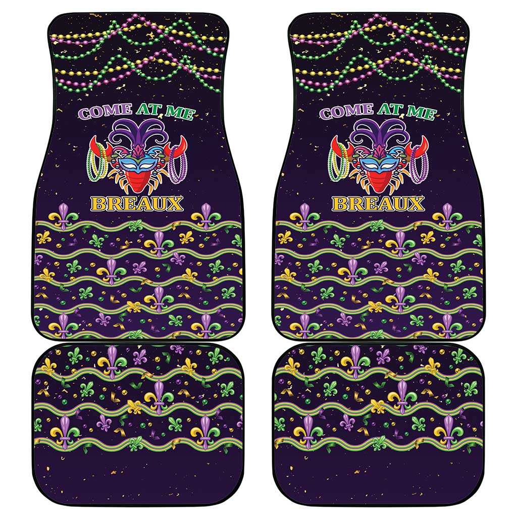 Come At Me Breaux Crawfish Beads Car Mats Mardi Gras Carnival