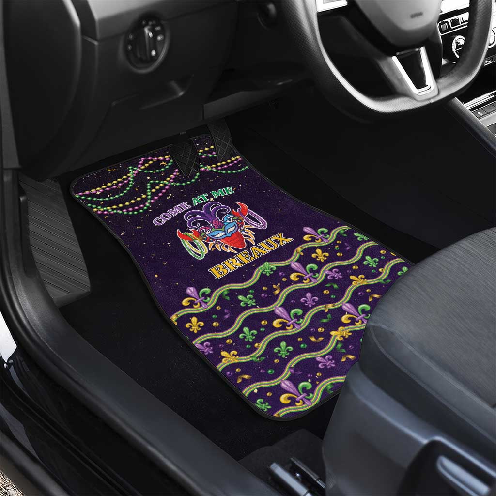 Come At Me Breaux Crawfish Beads Car Mats Mardi Gras Carnival