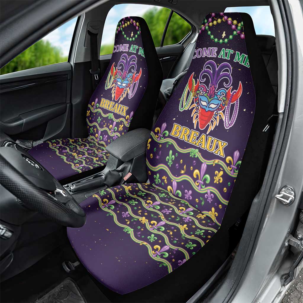 Come At Me Breaux Crawfish Beads Car Seat Cover Mardi Gras Carnival