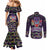 Come At Me Breaux Crawfish Beads Couples Matching Mermaid Dress and Long Sleeve Button Shirt Mardi Gras Carnival