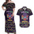 Come At Me Breaux Crawfish Beads Couples Matching Off Shoulder Maxi Dress and Hawaiian Shirt Mardi Gras Carnival