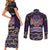 Come At Me Breaux Crawfish Beads Couples Matching Short Sleeve Bodycon Dress and Long Sleeve Button Shirt Mardi Gras Carnival