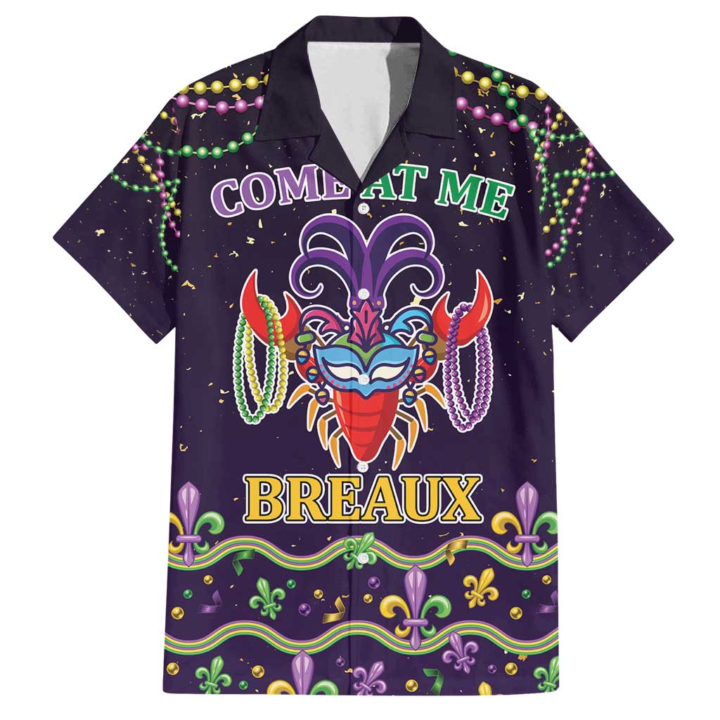 Come At Me Breaux Crawfish Beads Family Matching Long Sleeve Bodycon Dress and Hawaiian Shirt Mardi Gras Carnival LT9 - Wonder Print Shop