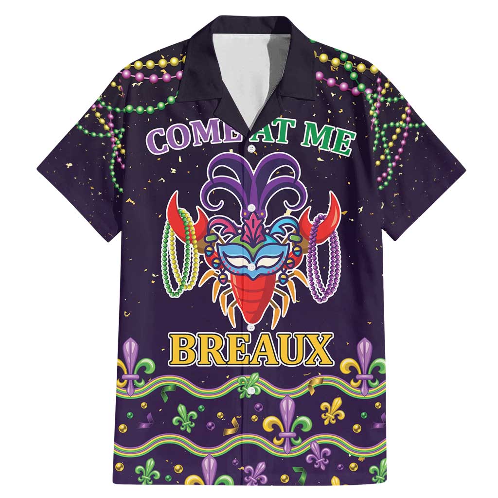 Come At Me Breaux Crawfish Beads Family Matching Mermaid Dress and Hawaiian Shirt Mardi Gras Carnival LT9 - Wonder Print Shop