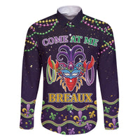 Come At Me Breaux Crawfish Beads Family Matching Off The Shoulder Long Sleeve Dress and Hawaiian Shirt Mardi Gras Carnival