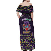 Come At Me Breaux Crawfish Beads Family Matching Off Shoulder Maxi Dress and Hawaiian Shirt Mardi Gras Carnival LT9 - Wonder Print Shop