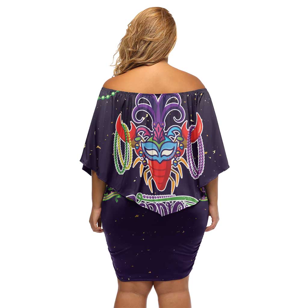 Come At Me Breaux Crawfish Beads Family Matching Off Shoulder Short Dress and Hawaiian Shirt Mardi Gras Carnival LT9 - Wonder Print Shop