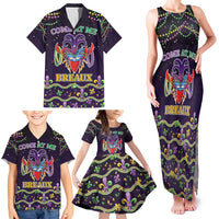 Come At Me Breaux Crawfish Beads Family Matching Tank Maxi Dress and Hawaiian Shirt Mardi Gras Carnival - Wonder Print Shop