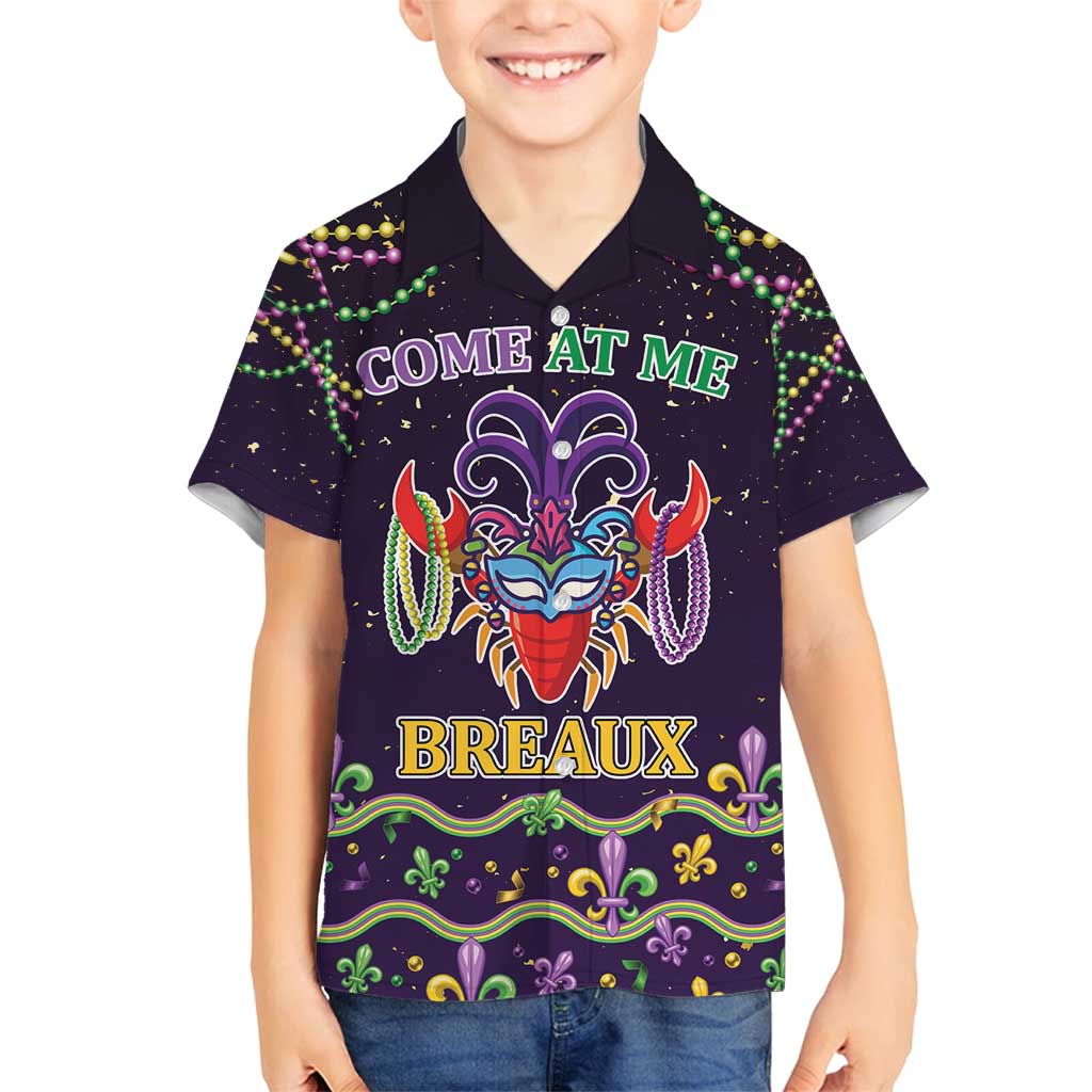 Come At Me Breaux Crawfish Beads Family Matching Tank Maxi Dress and Hawaiian Shirt Mardi Gras Carnival - Wonder Print Shop