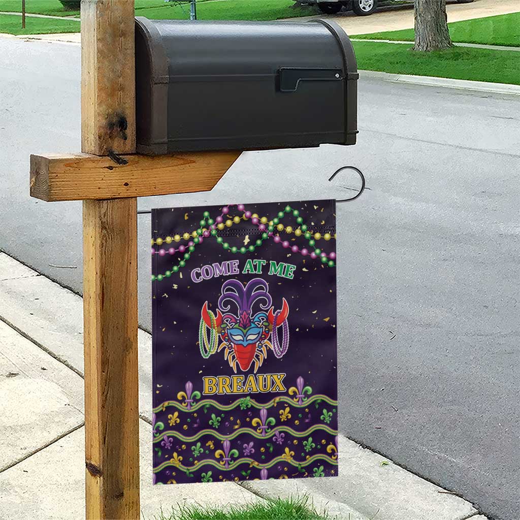 Come At Me Breaux Crawfish Beads Garden Flag Mardi Gras Carnival - Wonder Print Shop
