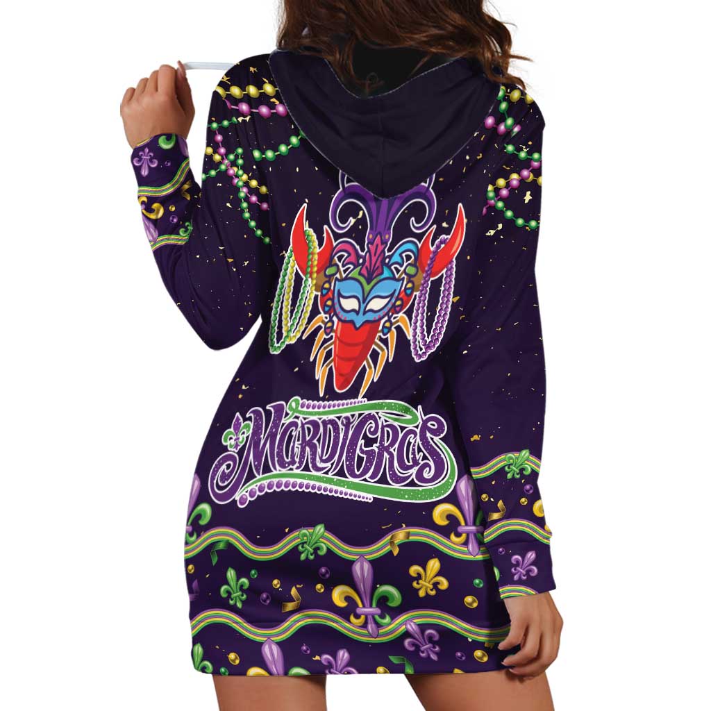Come At Me Breaux Crawfish Beads Hoodie Dress Mardi Gras Carnival - Wonder Print Shop