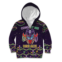 Come At Me Breaux Crawfish Beads Kid Hoodie Mardi Gras Carnival - Wonder Print Shop