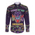 Come At Me Breaux Crawfish Beads Long Sleeve Button Shirt Mardi Gras Carnival