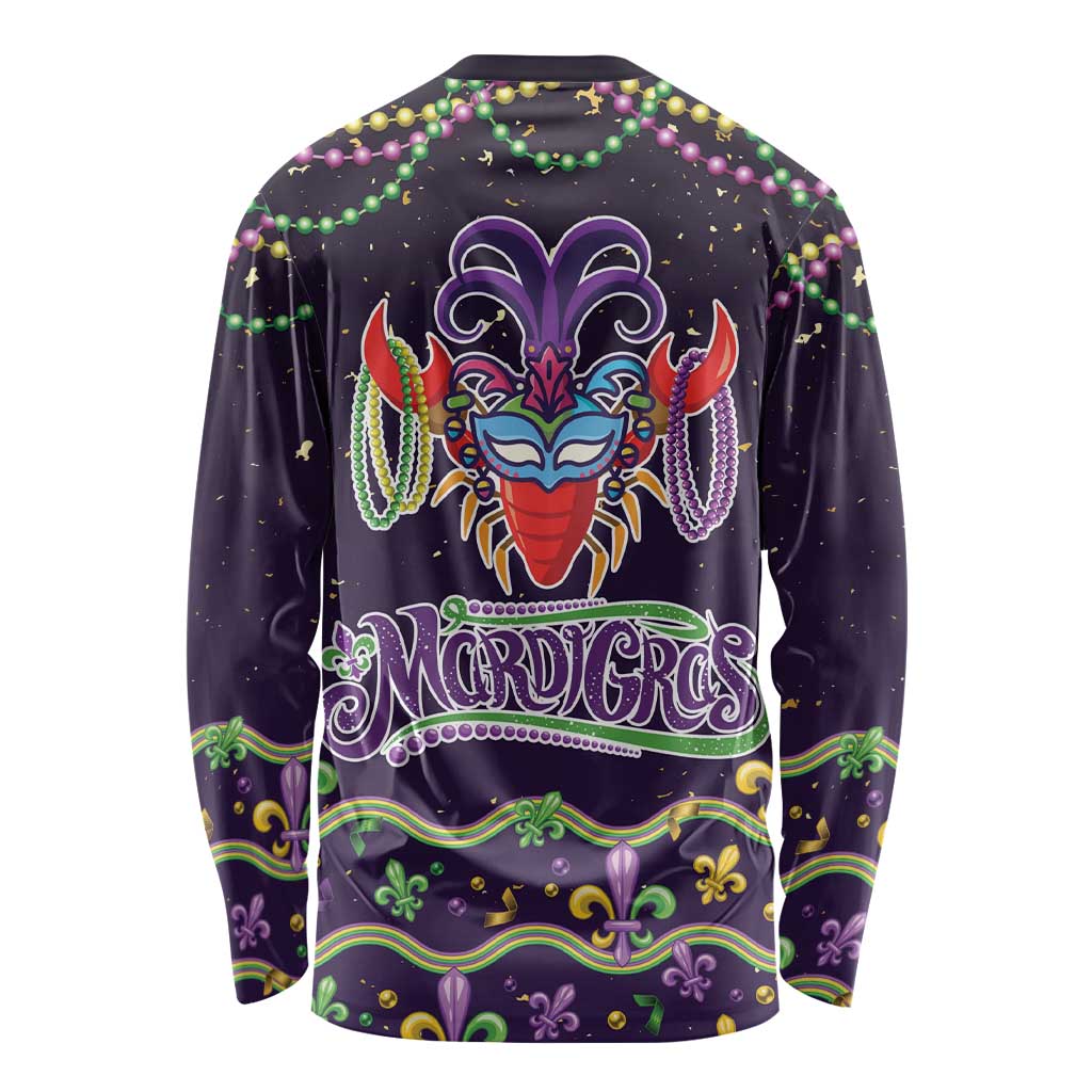 Come At Me Breaux Crawfish Beads Long Sleeve Shirt Mardi Gras Carnival - Wonder Print Shop